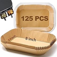PPUU Air Fryer Liners Disposable, 125 Pcs Rectangle 8 x 5.5 Inch Air Fryer Parchment Paper Compatibl