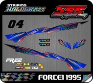 Stiker Striping Standar Hologram Yamaha Force1 Tahun 1995