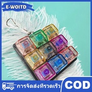 E-WOITD New DIY Keyboard Fidget Keychain Keys Button Stress Clicker Toy 9Keys Finger Keyboard Cap Ad