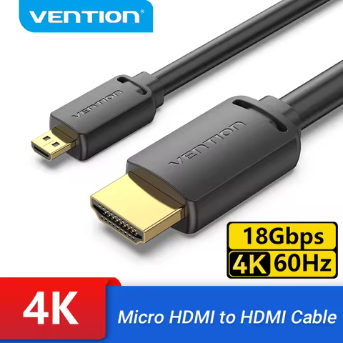 Vention Micro HDMI to HDMI Cable 4K Mini HDMI Male to Male Cord for GoPro Sony Camera Callphone Tabl