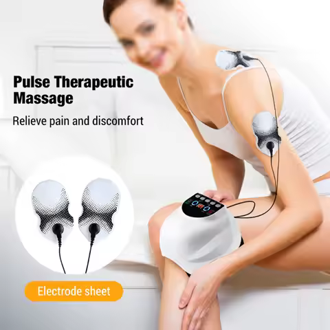 Cordless Joint Pain Relief Kneading Vibration Knee Wrap Massage Device Electric Pulse Heating Knee M