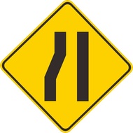 HOT Road Narrowing Sign to Right 60x60cm, 45x45cm, ACP plate 45X45cm3m