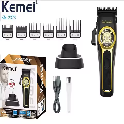 Kemei Professional Hair Clipper Magnetic Levitation Motor 8800 Rpm Charging Base Hair Clipper Men's 