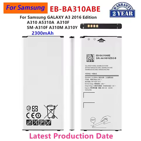 Brand New EB-BA310ABE 2300mAh Battery For Samsung GALAXY A3 2016 Edition A310 A5310A A310F SM-A310F 