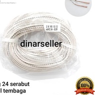 AWG 24 - 2 x 18 WHITE STRING CABLE AWG-24 CABLE/ (50 METERS)