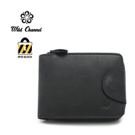 Wild Channel Men's Leather RFID Blocking Zipper Long Wallet NW 016
