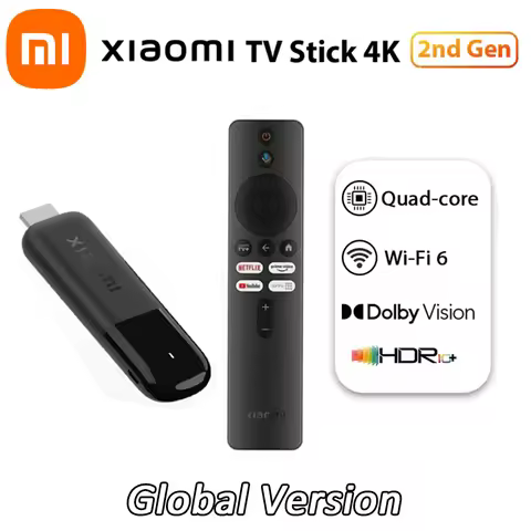 Global Version Xiaomi TV Stick 4K 2nd Gen 2025 2GB RAM 8GB ROM Bluetooth Wifi6 Dolby Vision TV Dongl