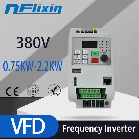 380V 2.2KW 3HP Three Phase Input Output Frequency Converter Inverter Variable Frequency Drive VFD Mo