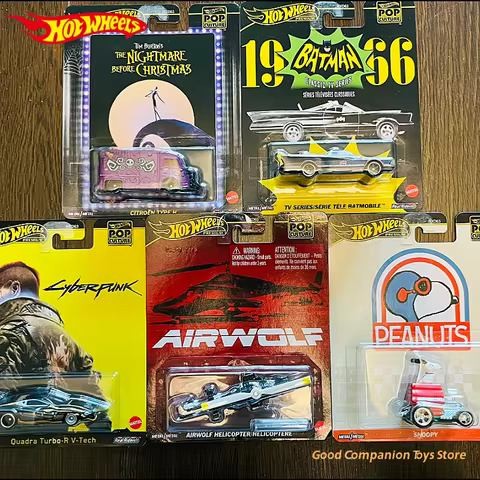Original Hot Wheels Pop Culture Cyberpunk 2077 Snoopy Batman HXD63 (M Case) Vehicle 1/64 Die-Cast Al