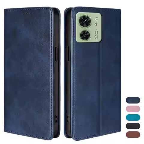Bussiness Leather Phone Case for Motorola Edge 40 X40 X30 Pro 30 Neo Ultra Plus 2023 Flip Cover Magn