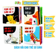 Pipovietnam baby cloth books - bilingual English and Vietnamese - newborn interaction from 0-12 mont