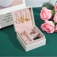 PK67 Travel Jewelry Box Jewelry Earrings Necklace Ring Storage Box