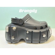 [Brangdy] Increased Height Magic Platform Sole Fried Street Rivet Hole Shoes Beach Shoes Thick Sole 