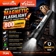 WARSUN T800 LED Flashlight - Ultra Bright Rechargeable Magnetic Torch with COB