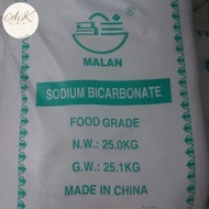 Soda Kue/Baking Soda/Sodium Bicarbonat/Ex Malan Food Grade-25Kg/Karung