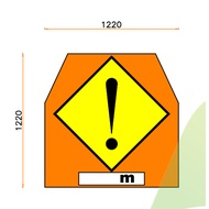 Temporary Signboard Highway Spec / LLM Spec Size (1220mm X 1220mm) A-Shape