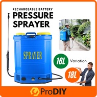 Rechargeable Battery Sprayer 16L/18L Agricultural Portable Rechargeable Water Sprayer Garden Pressur