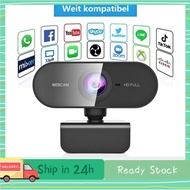 Webcam for laptop 1080P 2K Webcam HD Web Camera For Computer PC Laptop Video Meeting Class  With Microphone 360 Degree