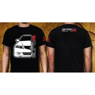 Honda Accord CL7 Euro R Oren Sport Cotton DTF Front Back Printing Black T-Shirt XS-3XL Free Sticker