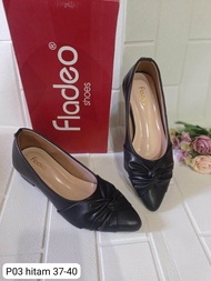 Sepatu kerja wanita pantofel fladeo heels 3cm P03