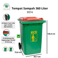 PREMIUM Green Leaf 360 Liter Trash Can 9974