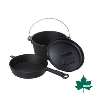 LOGOS Dutch Oven & Skillet Cast Iron Pot And Pan Set