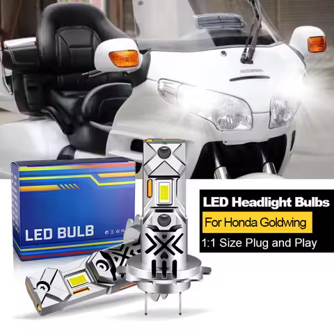 1/2Pcs Canbus For Honda Goldwing GL1800 Year 2001-2016 LED Motorcycle Plug-and-Play Headlight High/L