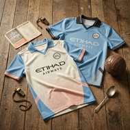 Football Style Jersey Premium Whitebiru Daily Sports Outfit | Jersey M4n C1ty Vintage Retro