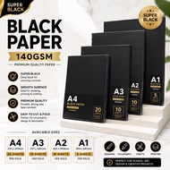 Black Paper 140gsm - A4/A3/A2/A1 Size