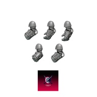 Grimdark scifi miniatures parts-Primal Hounds Destroyers Fists Left (x5)
