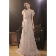 EAGLELY Bling Bling 2024 Banquet High End Engagement Toast Host Evening Dresses Floor Length Formal 