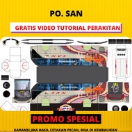 PAPERCRAFT / STIKER MINIATUR BUS TRUK LEMBARAN DIY PO. SAN