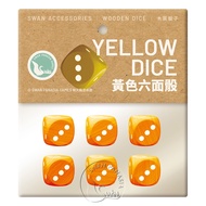 [Neuschwanstein Castle Board Game] Yellow Six-Sided Dice-16mm-6 Pcs
