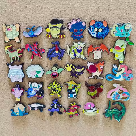 Pokemon Cartoon Game Brooch Metal Enamel Badge Pin Backpack Hat Lapel Badge Men Women Fashion Jewelr