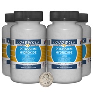 Potassium Hydroxide / 2.5 Pounds / 4 Bottles / 99% Pure Food Grade/Fine Flakes