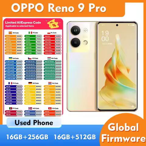 OPPO Reno9 Pro 5g SmartPhone 256GB ROM Screen 6.7-Inches 50MP Camera Android Used Phone