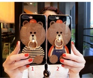 Oppo R9/R9 Plus/R9S/R9S Plus Cute Bear Glitter Case