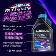 DASHOIL E1700+ 1.2LITER 15W50 FULLY SYNTHETIC ESTER+ 4T ENGINE OIL MINYAK HITAM MOTOR RS150 RSX150 C