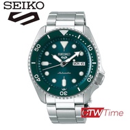 NEW SEIKO 5 SPORTS AUTOMATIC นาฬิกาข้อมือผู้ชาย สายสแตนเลส รุ่น SRPD61K1 (หน้าปัดเขียว)