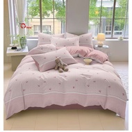 Cadar 2100TC HQ Cotton 7in1 Comforter set Getah KeLiling Bedsheet tinggi 16inci