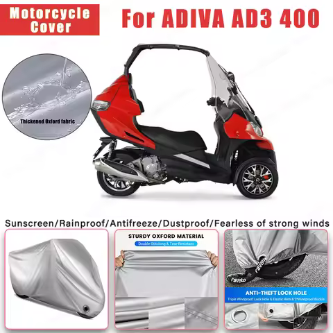 For ADIVA AD3 400 No Ear Motorcycle Cover - Outdoor Full Body Protection, Waterproof Dustproof Heat-