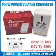 100W 220V To 110V Power Voltage Converter Travel Dual Channel Voltage Converter 110V To 220V