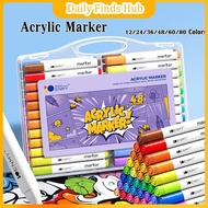 ENMY Acrylic Marker Pen 80/60/48/36/24/12 Colors Set Drawing Coloring Painting Art Kids Presents