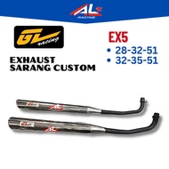 GL RACING HONDA EX5 28-32-51 32-35-51 EXHAUST PIPE SARANG CUSTOM 28MM 32MM PAIP EKZOS