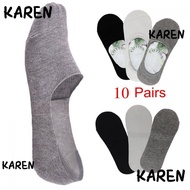 KARENGOODS 10 Pairs Loafer Hosiery Soft Low Cut Casual Non-Slip Stocking