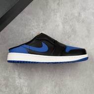 Nike Air Jordan 1 Golf Mule AJ1 classic retro Shock absorption loafers white black blue