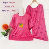 L2 KIDS Sleepwear Babydoll Oversize T-Shirt Thick Premium Pants 3/4 Super Jumbo 5XL LD 120-130cm BB 