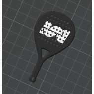 CUSTOM -- Miniature 3D Printing Racket Padel Tonnis 4cm x 7cm Without Keyring for accessories (CUSTO