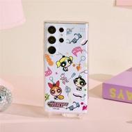 飛天小女警可愛吊飾晶石透明防摔SAMSUNG繩掛手機殼