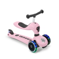 Xe trượt scooter 3in1 vừa là xe chòi chân cho bé 1-5 tuổi Cooghi Velo Kids có cần đẩy đèn LED phát s